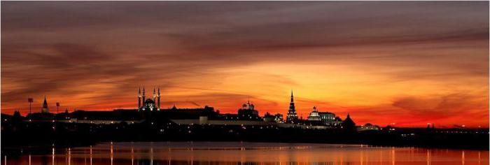 napkelte és napnyugta Kazanban